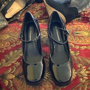 Women's BCB Generation Chunky Patant Leather Black Size 6.5 Dress Shoes